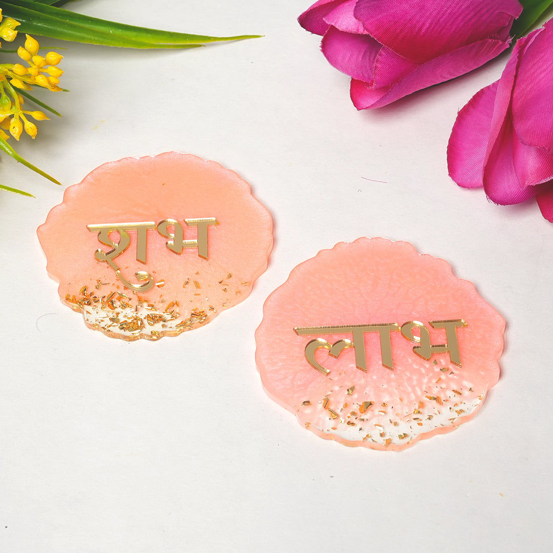 Resin Shubh Laabh Peach