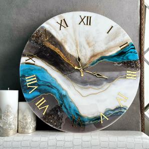 Wall Clock - Ocean Gold