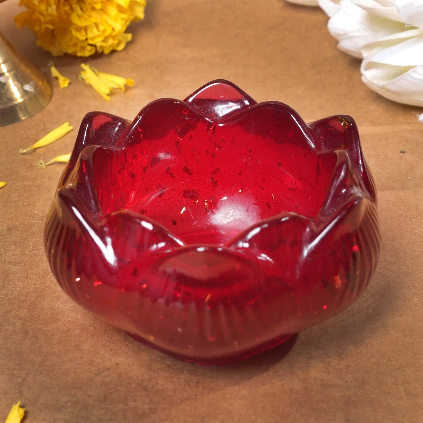 Resin Tealight candle holder 3 inch red