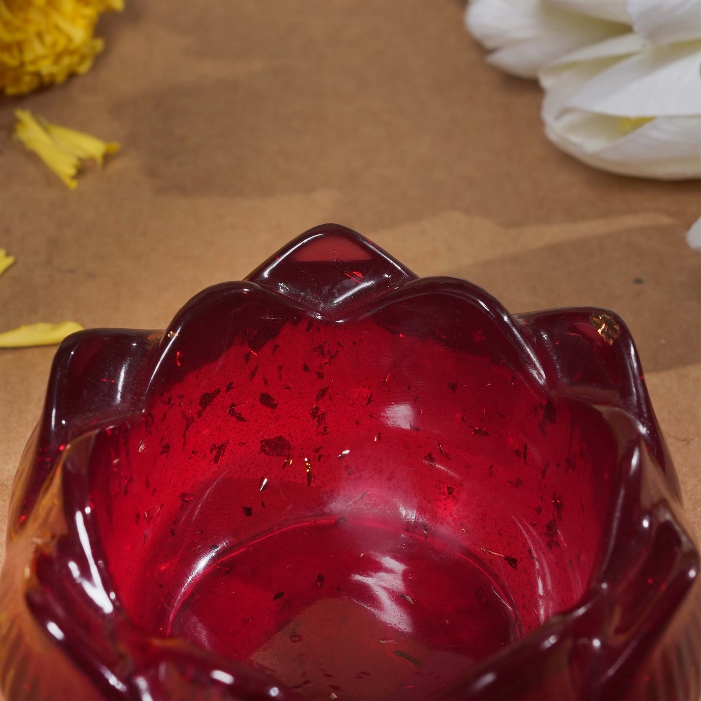 Resin Tealight candle holder 3 inch red