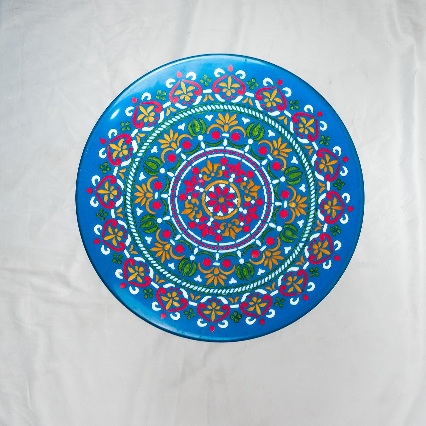 Countertop Round Inlay Table- 24 inch