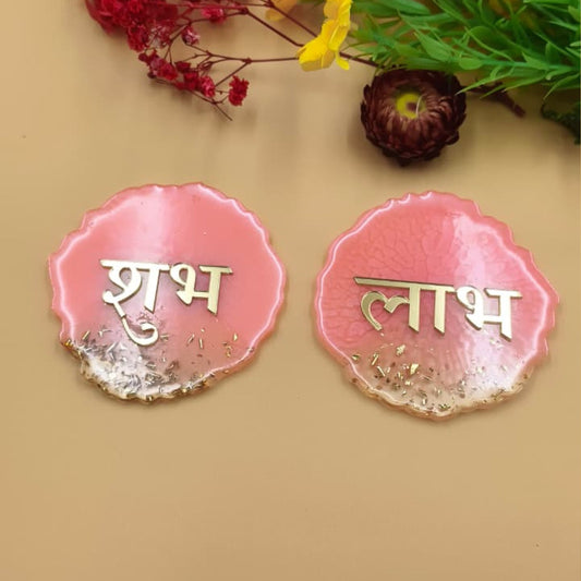 Resin Shubh Laabh Pink