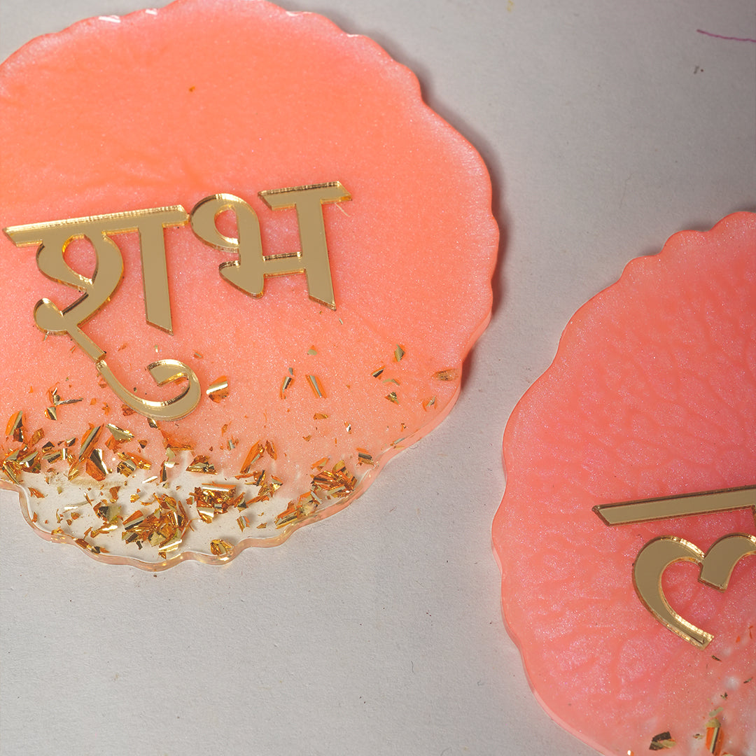 Resin Shubh Laabh Peach