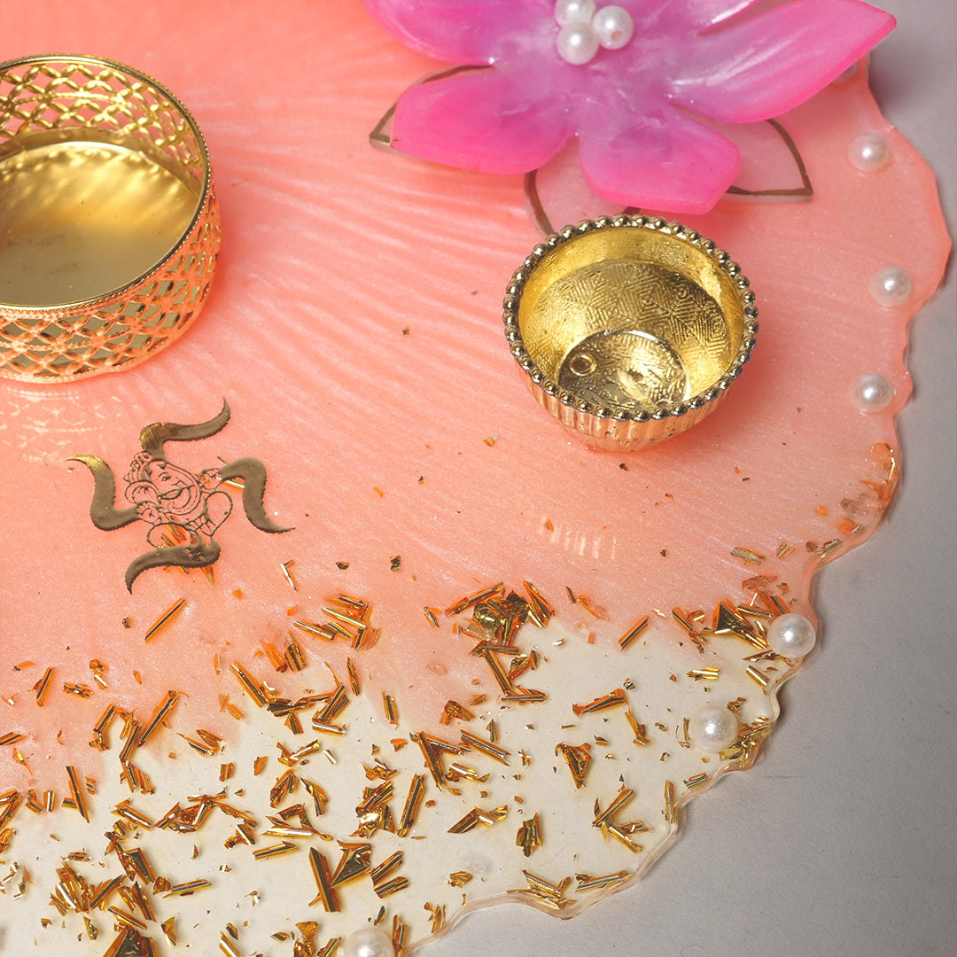 Resin Pooja Thali 8 inch