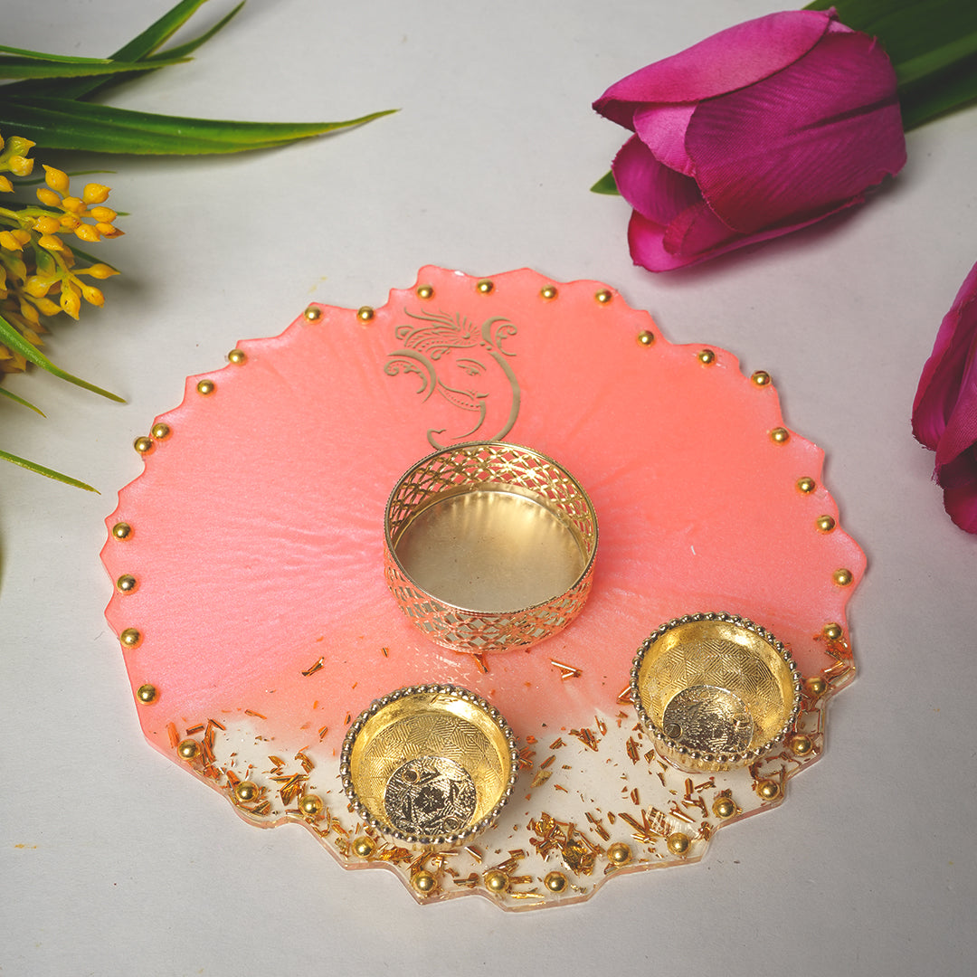 Resin Pooja thaali 6 inch