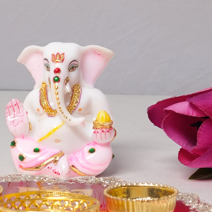 Ganeshji and Resin Pooja Thali Set