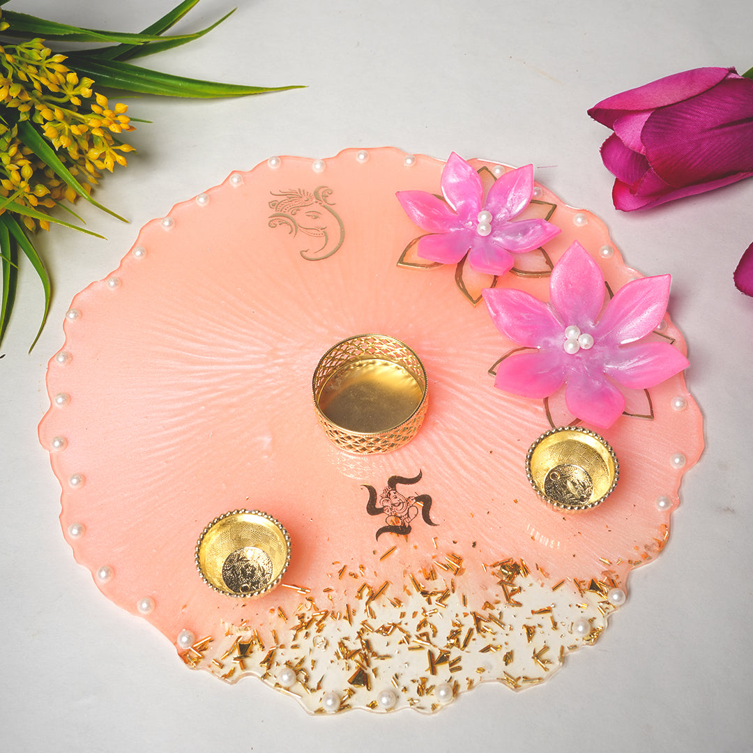 Resin Pooja Thali 8 inch