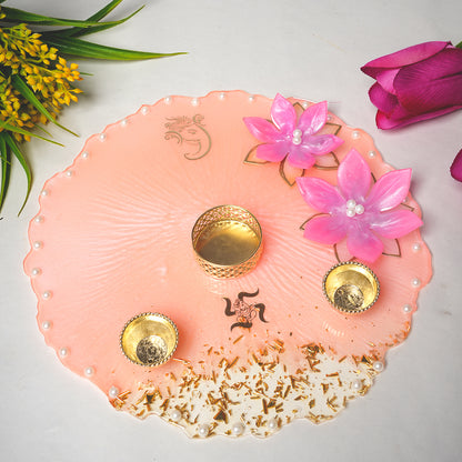 Resin Pooja Thali 8 inch