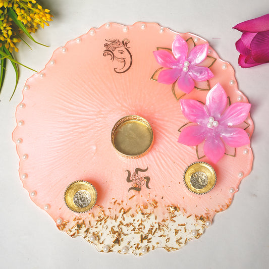 Resin Pooja Thali 8 inch