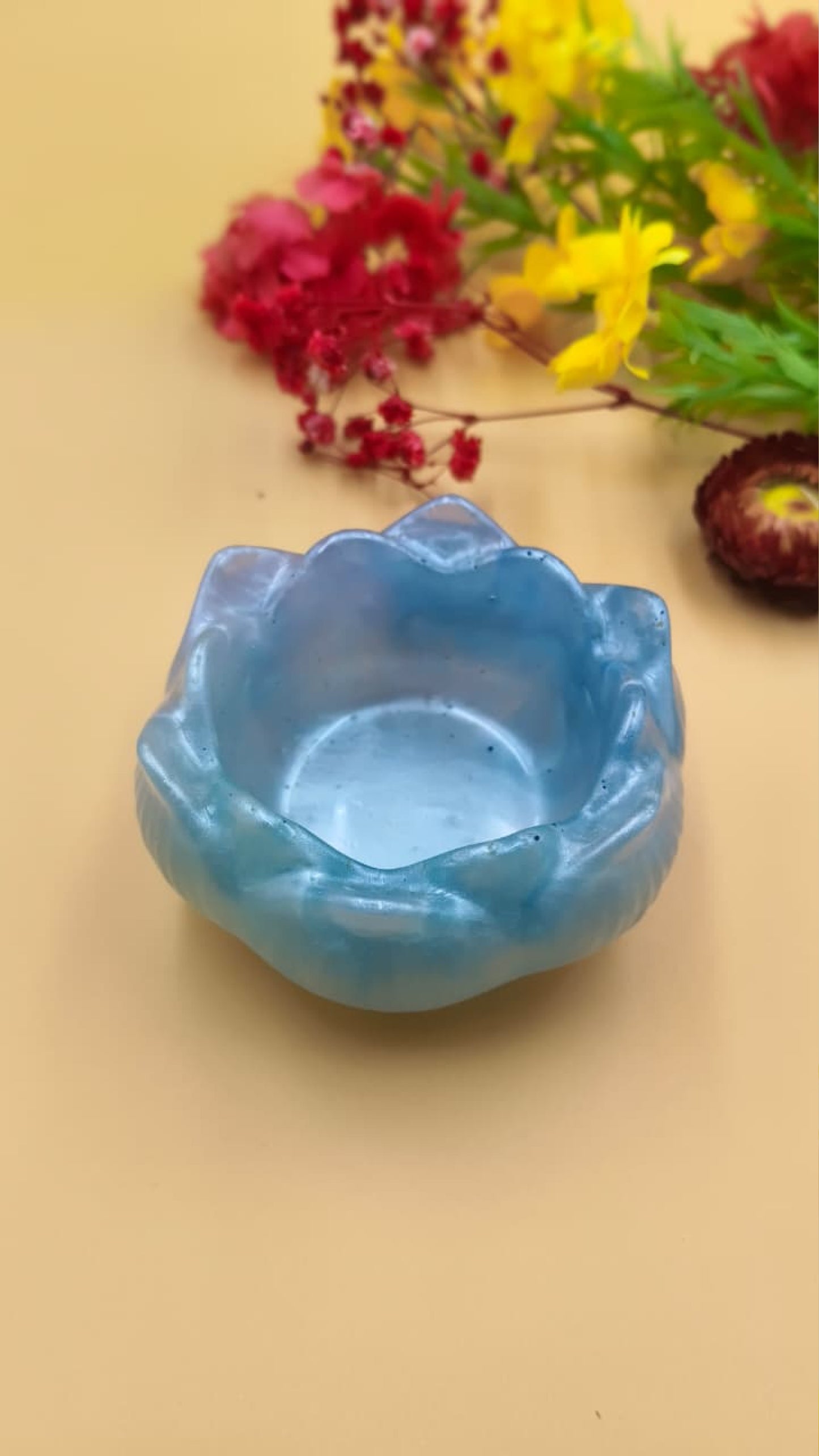 Resin Tealight candle holder Set of 7