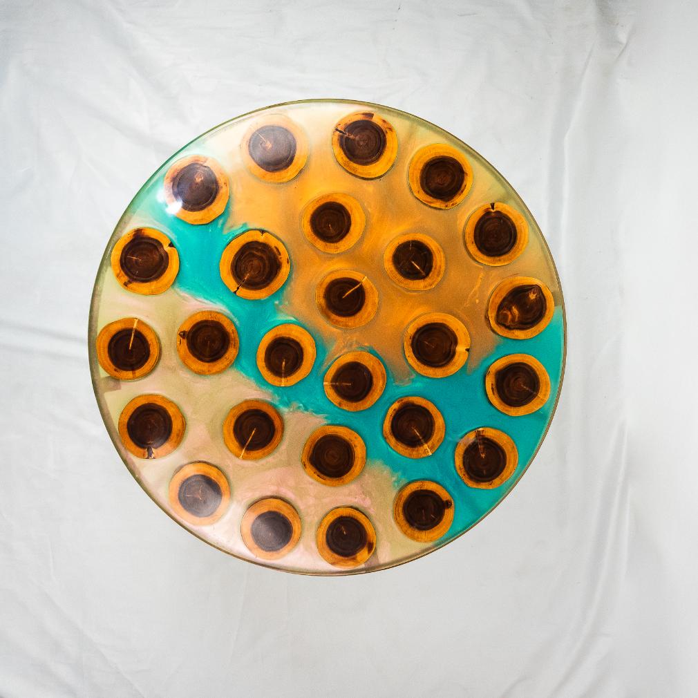 Countertop Tables - Casting Yellow & Blue
