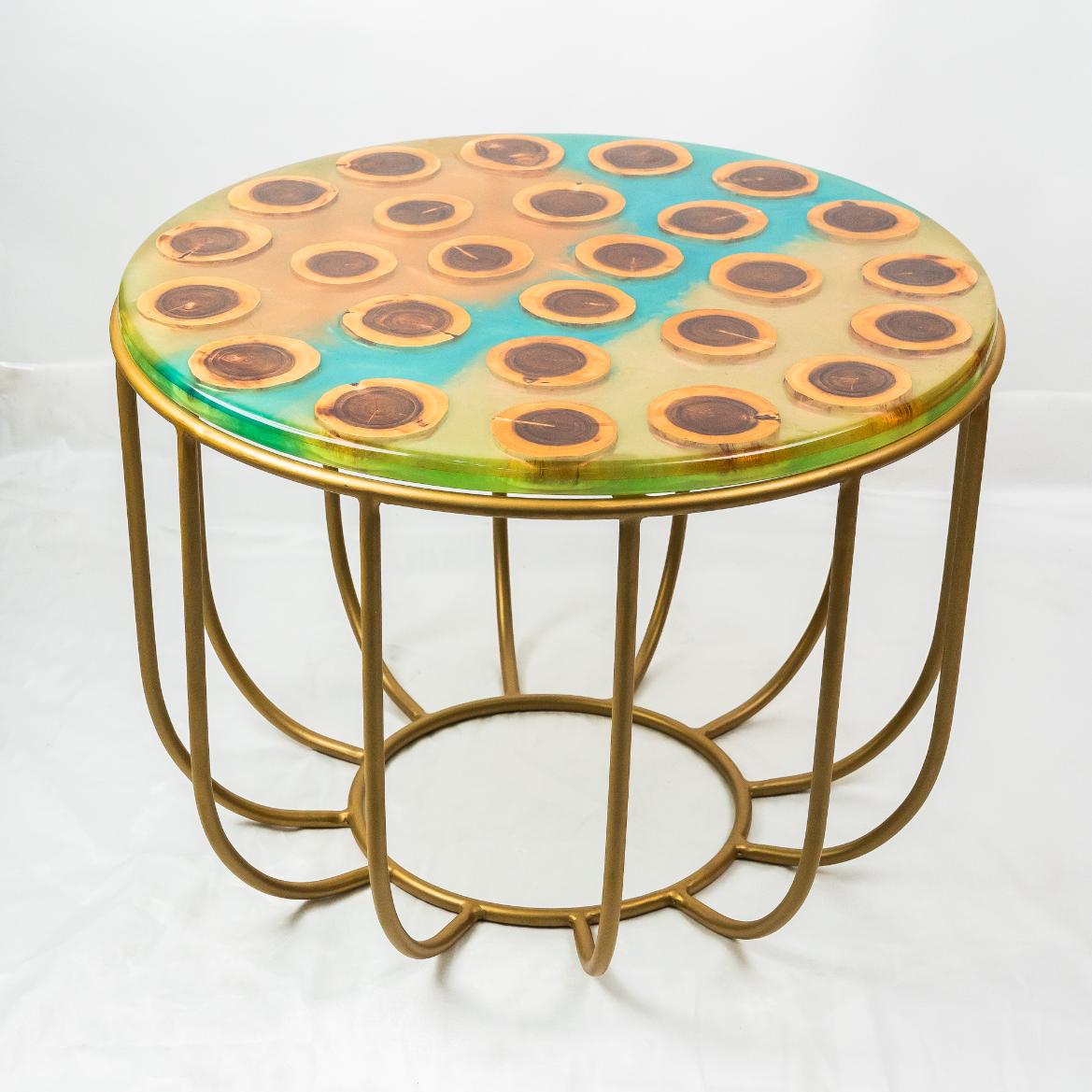 Countertop Tables - Casting Yellow & Blue