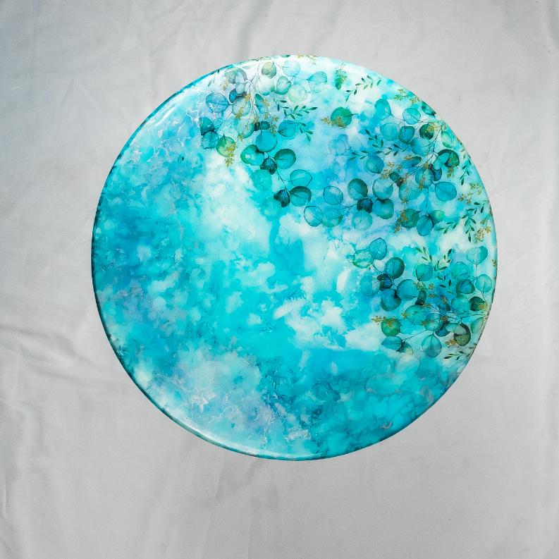 Countertop Tables - Round Blue