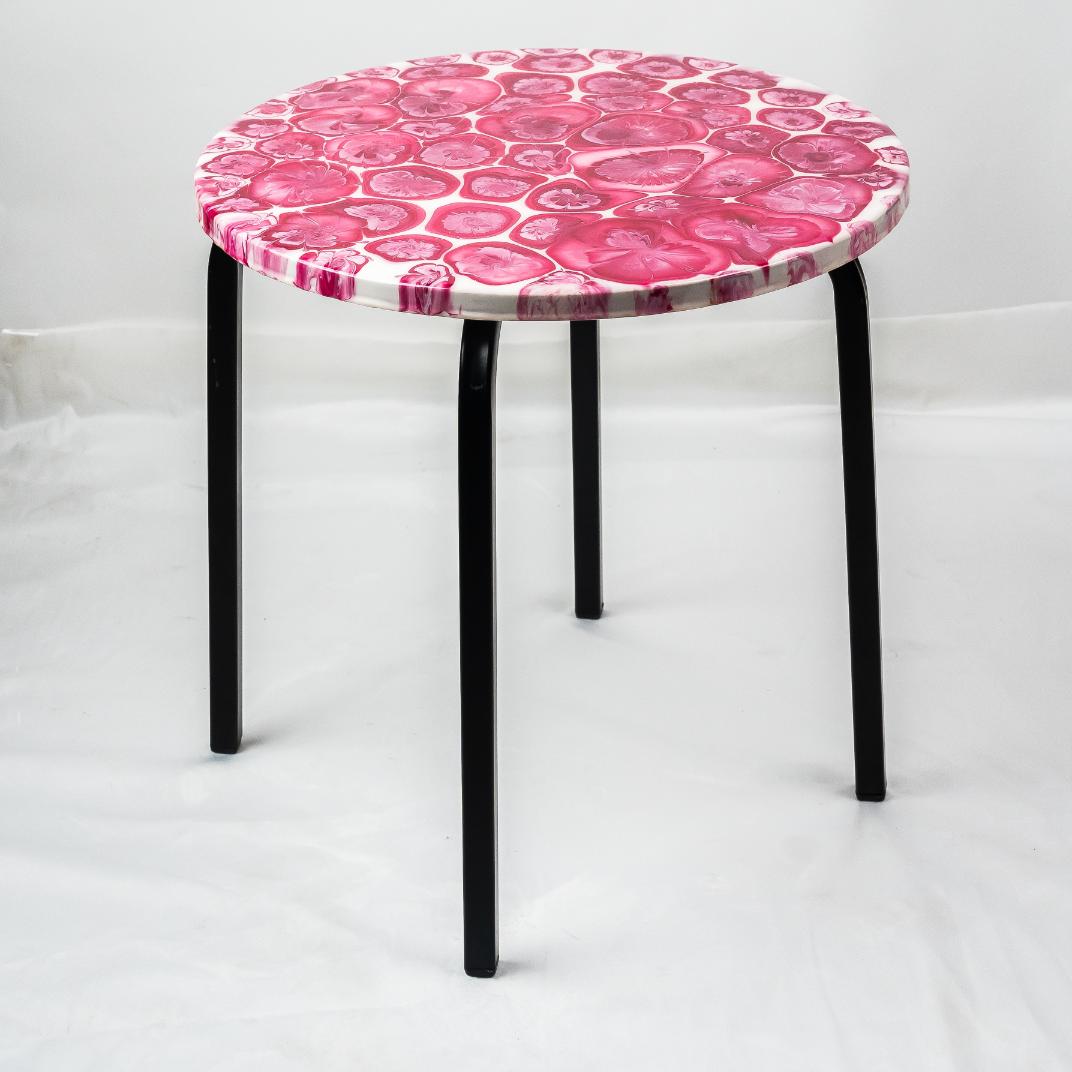 Countertop Tables - Round Magenta
