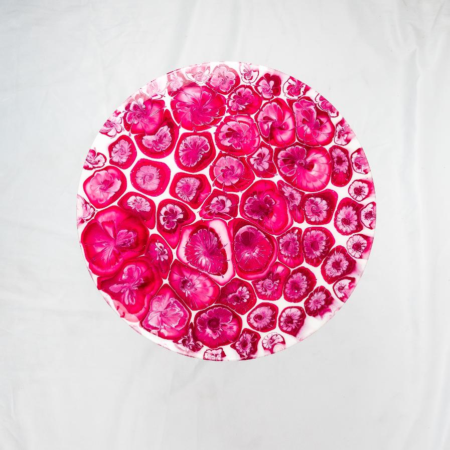 Countertop Tables - Round Magenta