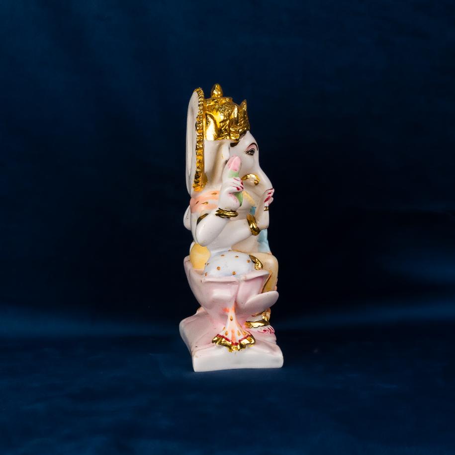 Lord Ganesha Lotus Murti