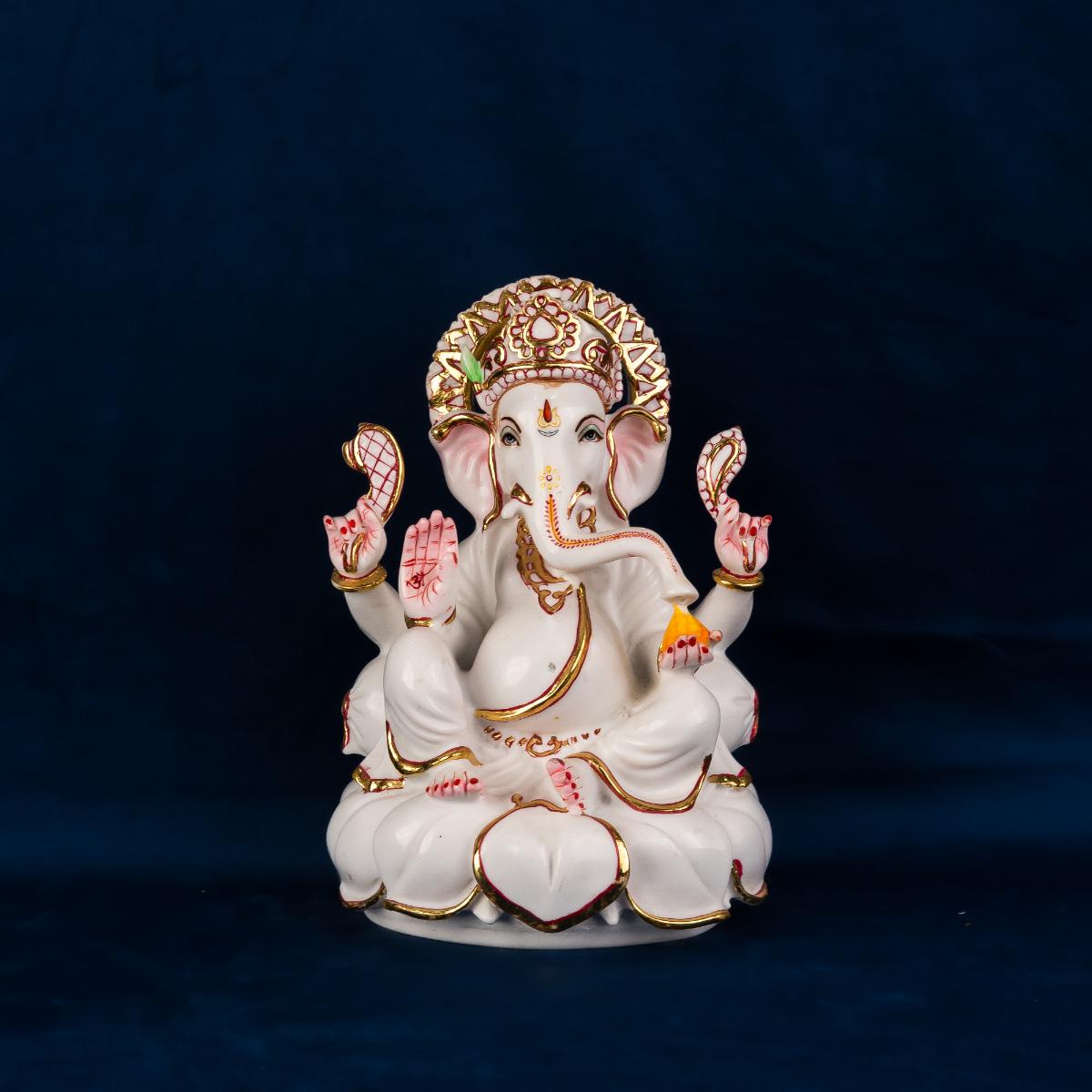 Lord Ganesha Lotus Murti