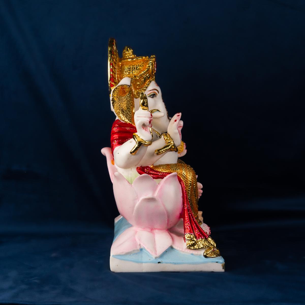 Lord Ganesha Lotus Murti