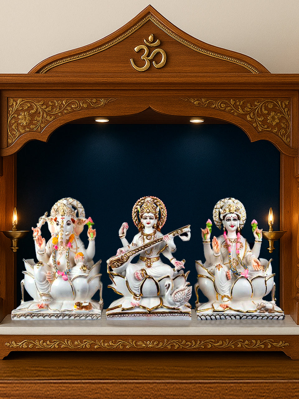Set Of 3 (Lord Ganesha, Laxmiji & Sarawatiji)