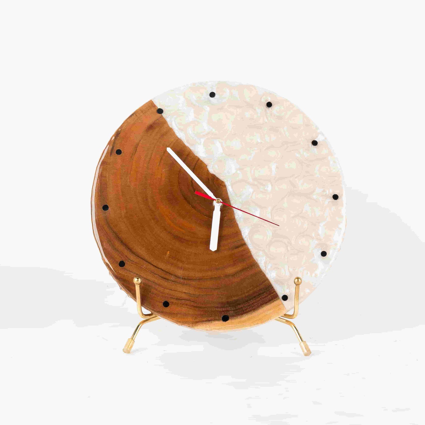 Table Clock - Casting Brown & Beige