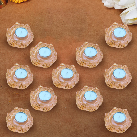 Resin Tealight candle holder Set of 11 Peach