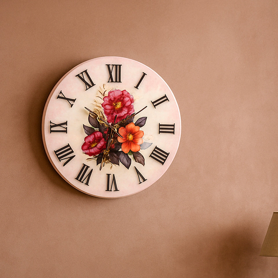 Wall Clock - Floral